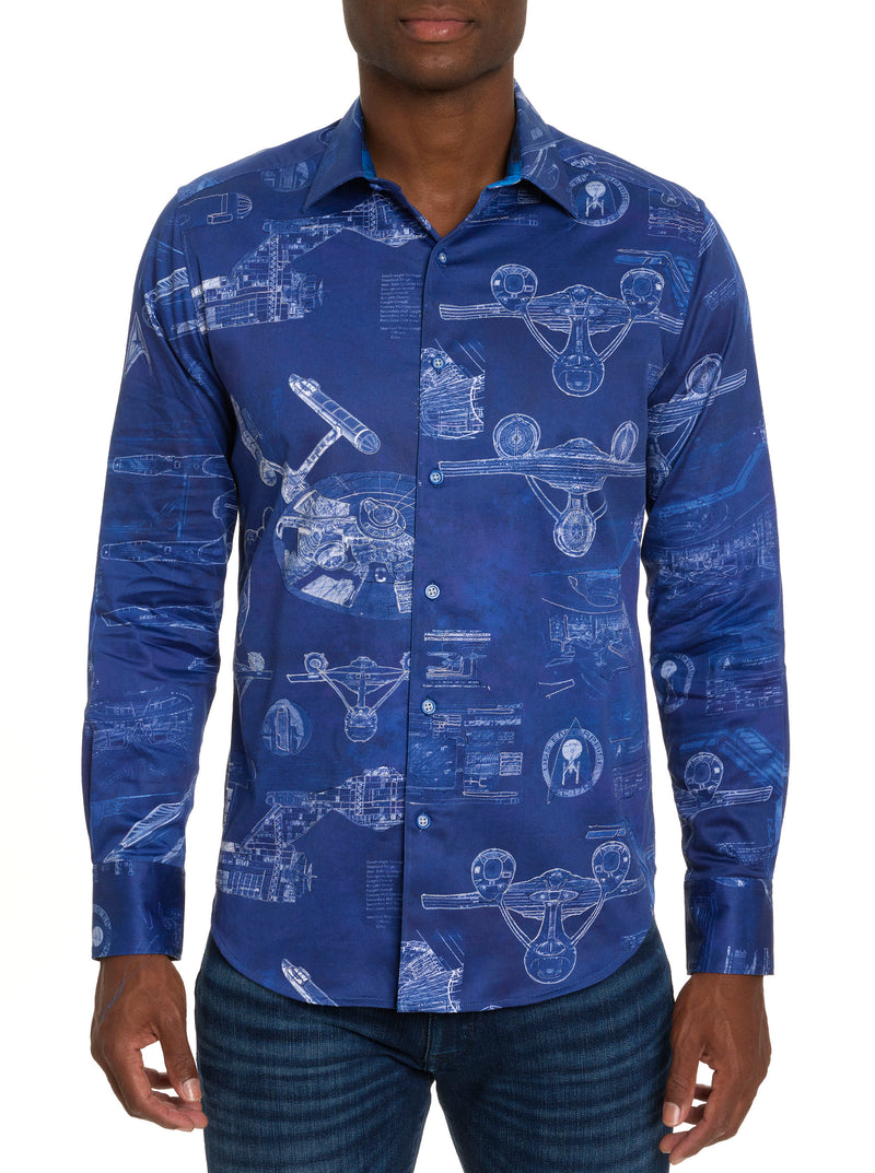 BLUEPRINT LONG SLEEVE BUTTON DOWN SHIRT