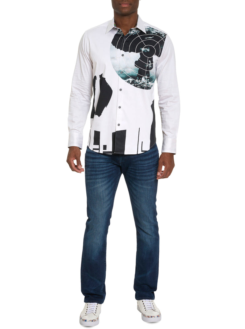 ARMAGEDDON LONG SLEEVE BUTTON DOWN SHIRT