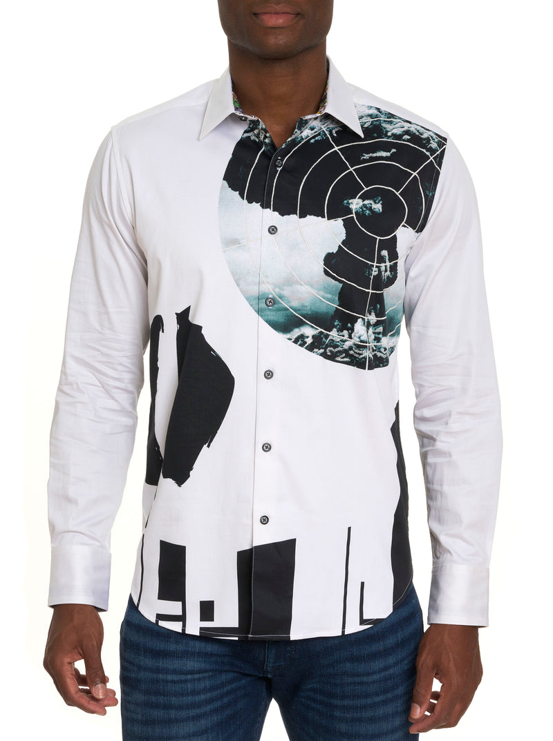 ARMAGEDDON LONG SLEEVE BUTTON DOWN SHIRT