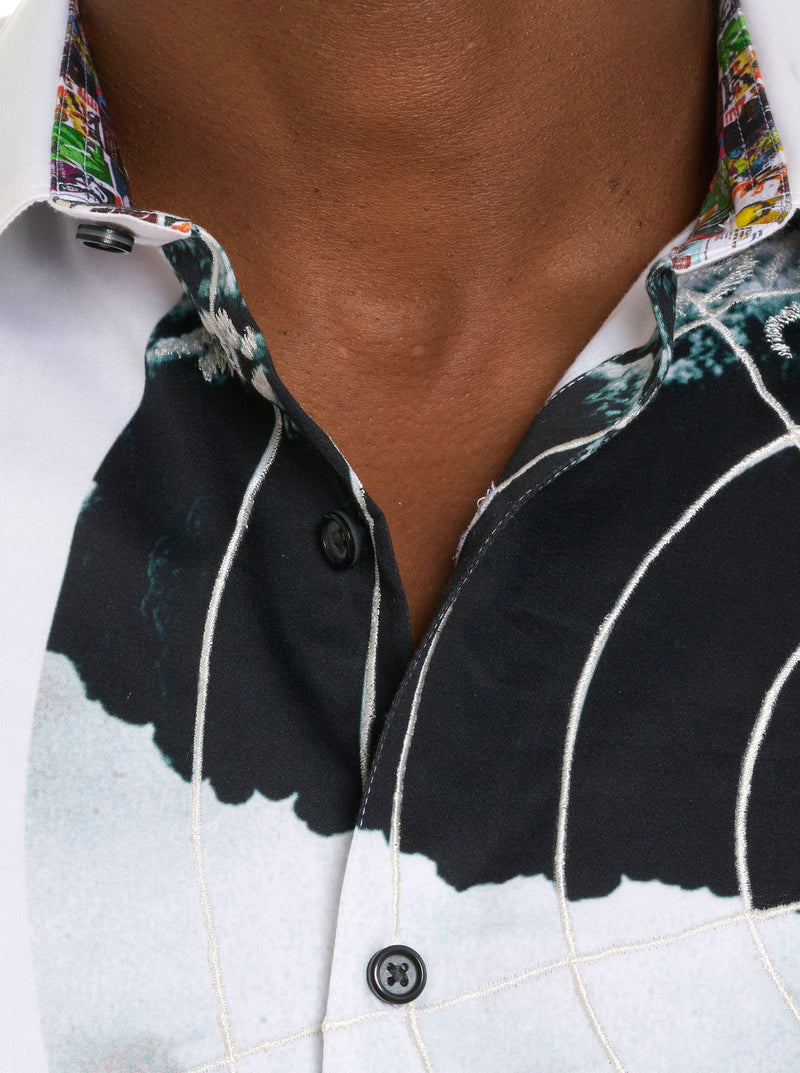ARMAGEDDON LONG SLEEVE BUTTON DOWN SHIRT
