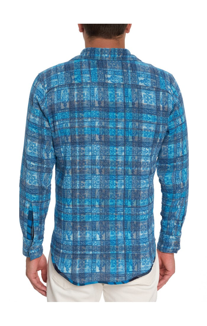 TREMBLAY REVERSIBLE LONG SLEEVE BUTTON DOWN SHIRT