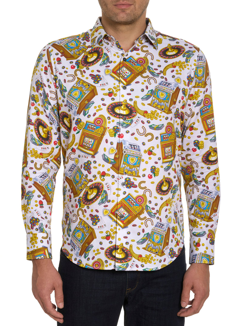 LIMITED EDITION MIKEY ROX LONG SLEEVE BUTTON DOWN SHIRT BIG