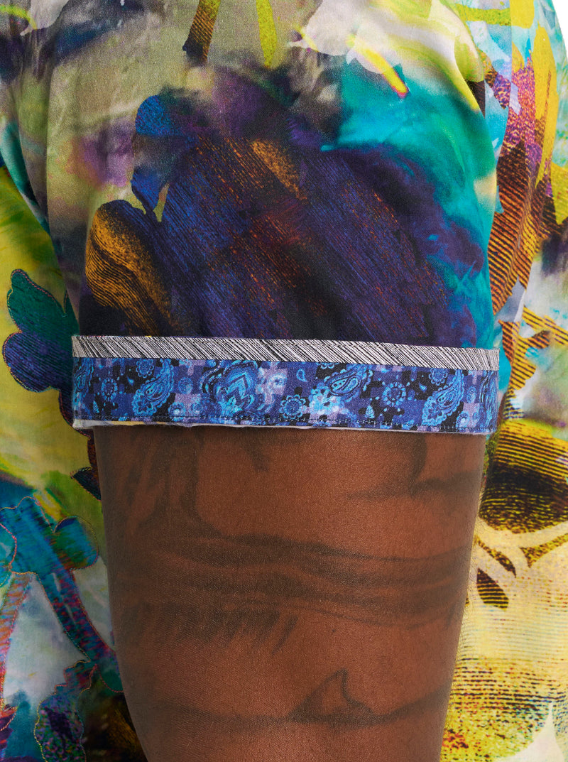 TROPICAL STORM SHORT SLEEVE BUTTON DOWN SHIRT
