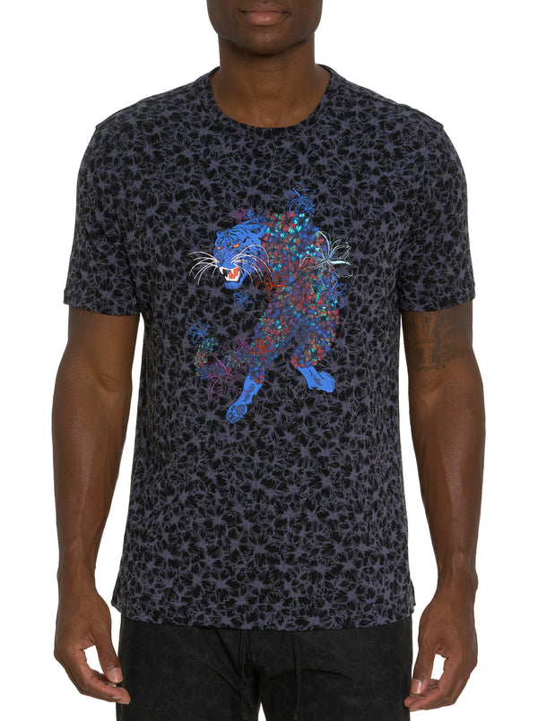 FLORAL TIGER GRAPHIC T-SHIRT